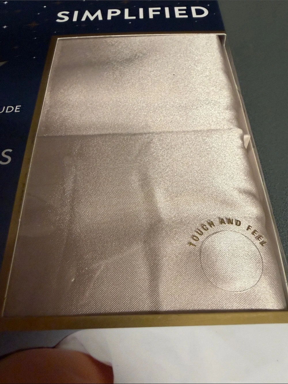 Simplified Nude Satin Pillowcases - 2 Pack. Standard size